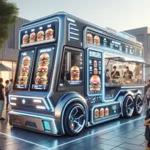 Food truck futuriste sur paris