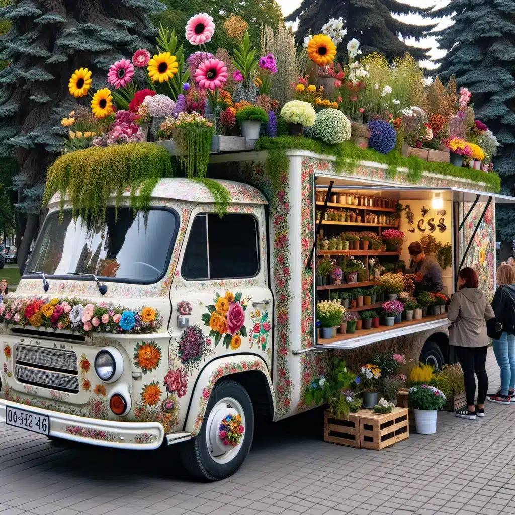 Camion-Vente-Fleurs-Design-Creatif-Parc-Urbain